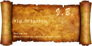 Vig Brigitta névjegykártya